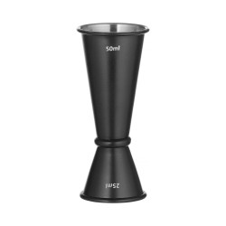 Džigeris – barmeno matuoklis 25/50 ml, BarUp, Juodas, ⌀44x(H)110mm