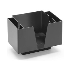 Barmeno įrankių dėklas – 3 skyriai, BarUp, Juodas, 193x143x(H)136mm