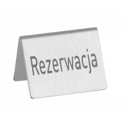 Stalo ženklas „Rezervuota“ lenkų kalba, HENDI, rezerwacja, 4 vnt., 50xx(H)42mm