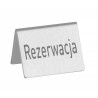 Stalo ženklas „Rezervuota“ lenkų kalba, HENDI, rezerwacja, 4 vnt., 50xx(H)42mm