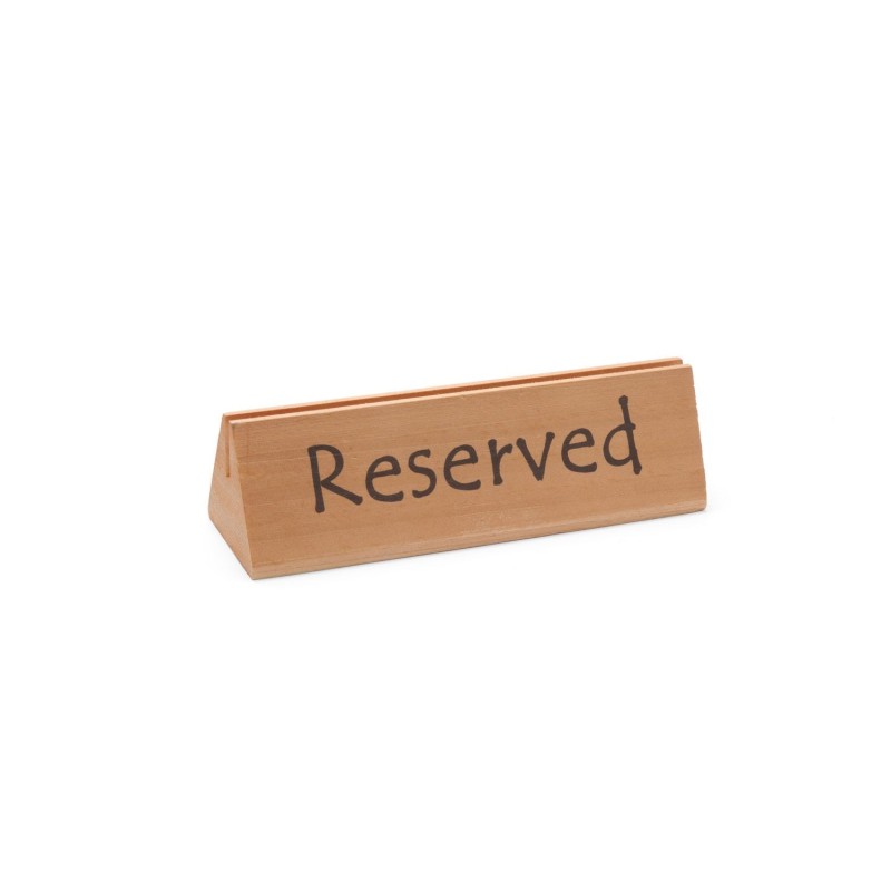 Stalo ženklas „Rezervuota“, HENDI, &quotreserved&quot, 152x44x(H)44mm