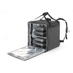 Izoliuota maisto pristatymo kuprinė, HENDI, 75,2L, Juodas, 410x410x(H)480mm