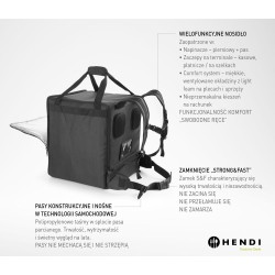 Izoliuota maisto pristatymo kuprinė, HENDI, 75,2L, Juodas, 410x410x(H)480mm