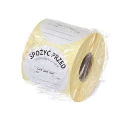 Food Safety etiketės - „SUNAUDOTI IKI“, HENDI, 500 vnt., Balta, 500 vnt., ⌀50mm