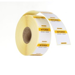 Maisto saugos etiketės, daugkartinio naudojimo, lengvai nuimamos, HENDI, 100 vnt., Geltonas, 1000 vnt., 25x25mm