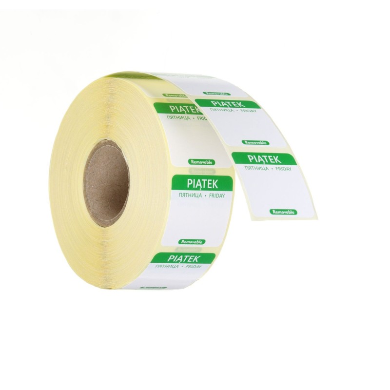Maisto saugos etiketės, daugkartinio naudojimo, lengvai nuimamos, HENDI, 100 vnt., Žalia, 1000 vnt., 25x25mm