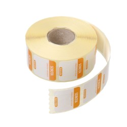 Maisto saugos etiketės, daugkartinio naudojimo, lengvai nuimamos, HENDI, 100 vnt., Oranžinė, 1000 vnt., 25x25mm