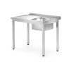 Stalas su kriaukle – susukamas varžtais, gylis 700 mm, HENDI, Profi Line, 1000x700x(H)850mm