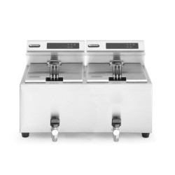 Gruzdintuvė su skaitmeniniu skydeliu Profi Line 2x 8 l, HENDI, Profi Line, 16L, 230V/7000W, 605x515x(H)350mm