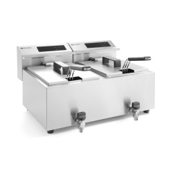 Gruzdintuvė su skaitmeniniu skydeliu Profi Line 2x 8 l, HENDI, Profi Line, 16L, 230V/7000W, 605x515x(H)350mm