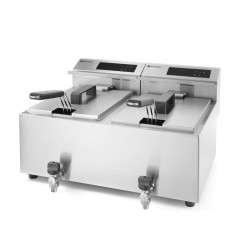 Gruzdintuvė su skaitmeniniu skydeliu Profi Line 2x 8 l, HENDI, Profi Line, 16L, 230V/7000W, 605x515x(H)350mm