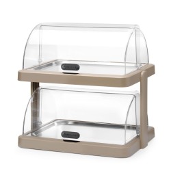 Rotininė šaldymo vitrina „Duo UNIQ“, HENDI, Dvigubas, Smėlio spalvos, 480x355x(H)480mm, rettangolare