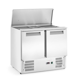 2 durų šaldomas stalas salotoms su atlenkamuju dangčiu, Arktic, 146L, 230V/145W, 700x900x(H)860mm