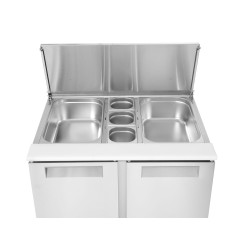 2 durų šaldomas stalas salotoms su atlenkamuju dangčiu, Arktic, 146L, 230V/145W, 700x900x(H)860mm