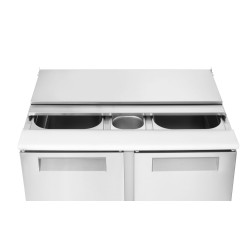 2 durų šaldomas stalas salotoms su atlenkamuju dangčiu, Arktic, 146L, 230V/145W, 700x900x(H)860mm