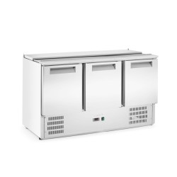 3 durų šaldomas stalas salotoms su atlenkamuju dangčiu, Arktic, 219L, 230V/155W, 700x1365x(H)860mm
