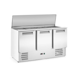 3 durų šaldomas stalas salotoms su atlenkamuju dangčiu, Arktic, 219L, 230V/155W, 700x1365x(H)860mm
