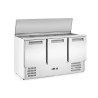 3 durų šaldomas stalas salotoms su atlenkamuju dangčiu, Arktic, 219L, 230V/155W, 700x1365x(H)860mm