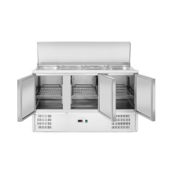3 durų šaldomas stalas salotoms su atlenkamuju dangčiu, Arktic, 219L, 230V/155W, 700x1365x(H)860mm