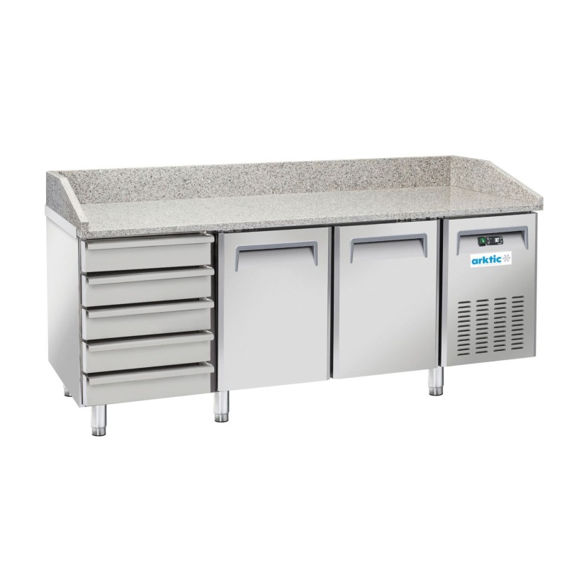 Pizza cooling counter, Arktic, 362L, Sidabro, 230V/210W, 2025x800x(H)1040mm