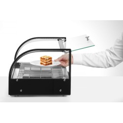 Šildymo vitrina, HENDI, vieno lygio, Juodas, 230V/800W, 554x376x(H)311mm