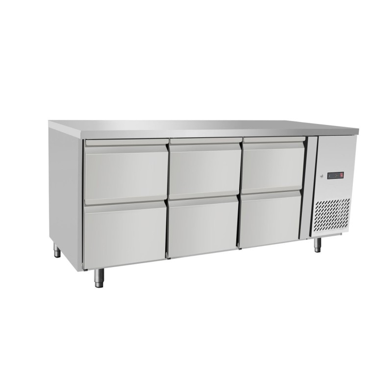 Šaldomas prekystalis, 6 stalčiai, Arktic, 204L, 230V/400W, 700x1795x(H)840mm