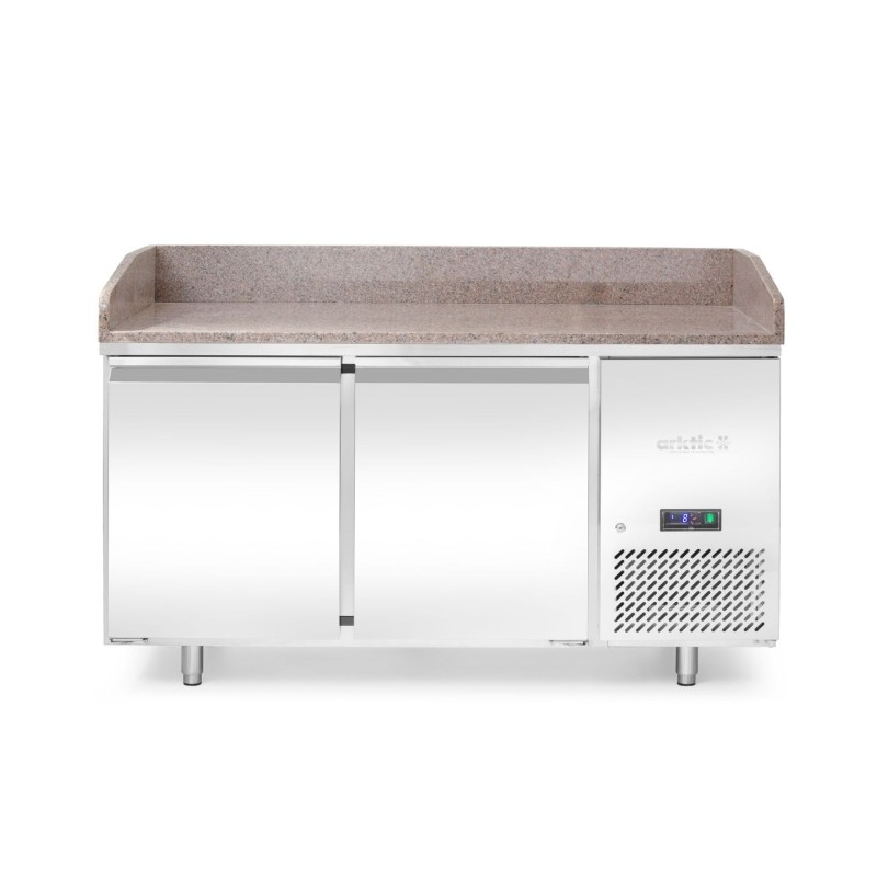 2 durų šaldomas stalas picai su granito stalviršiu, Arktic, 250L, Granitas, 230V/250W, 800x1510x(H)1050mm