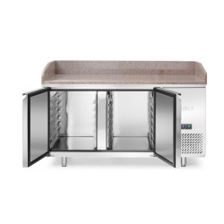 2 durų šaldomas stalas picai su granito stalviršiu, Arktic, 250L, Granitas, 230V/250W, 800x1510x(H)1050mm