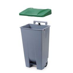Šiukšliadėžė, HENDI, 120L, Šviesiai pilkas, 510x425x(H)875mm