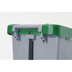 Šiukšliadėžė, HENDI, 120L, Šviesiai pilkas, 510x425x(H)875mm