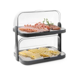 Atverčiama aušinimo vitrina, dviguba, HENDI, Tamsiai pilkas, 440x320x(H)440mm