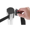 Apsauginis barjeras su sidabrine juosta be pagrindo, HENDI, ⌀64x(H)935mm
