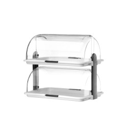 Vieno aukšto vitrina Roll top, HENDI, Balta, 380x260x(H)355mm, rettangolare