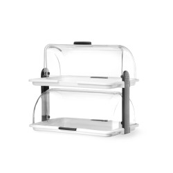 Vieno aukšto vitrina Roll top, HENDI, Balta, 380x260x(H)355mm, rettangolare