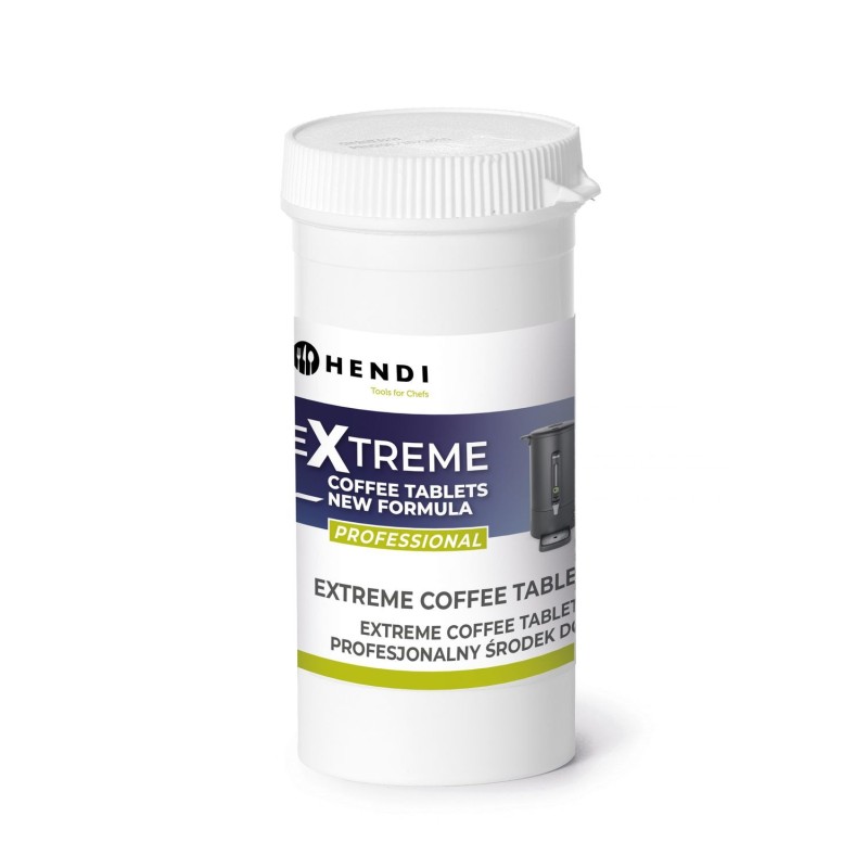 Naujos formulės Extreme Coffee tablets, profesionalus kavos mašinų valymo agentas, HENDI, 25 tabletės