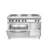 6 kaitviėčių elektrinė viryklė Kitchen Line su konvekcine elektrine orkaite GN 1/1, HENDI, 400V/18600W, 1200x700x(H)900mm