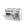 6 kaitviėčių elektrinė viryklė Kitchen Line su konvekcine elektrine orkaite GN 1/1, HENDI, 400V/18600W, 1200x700x(H)900mm