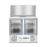 Šaldomas 2 durų įstiklintas stalas su atlenkamuju dangčiu, Arktic, 146L, 230V/145W, 700x900x(H)860mm