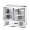 Šaldomas 2 durų įstiklintas stalas su atlenkamuju dangčiu, Arktic, 146L, 230V/145W, 700x900x(H)860mm