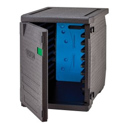 Termoizoliacinis konteineris Cam GoBox, įkraunamas iš priekio, skirtas konteineriams 600x400 mm, su 9 integruotomis kreipiamo...