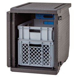 Termoizoliacinis konteineris Cam GoBox, įkraunamas iš priekio, skirtas konteineriams 600x400 mm, be kreipiamųjų, Cambro, 155L...