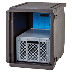 Termoizoliacinis konteineris Cam GoBox, įkraunamas iš priekio, skirtas konteineriams 600x400 mm, be kreipiamųjų, Cambro, 155L...