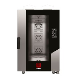 Konvekcinė garų krosnelė „Millennial Black Mask Gastro”, 11 × GN 1/1 – su elektroniniu valdymu, dujinė, Tecnoeka, 230V/700W, ...