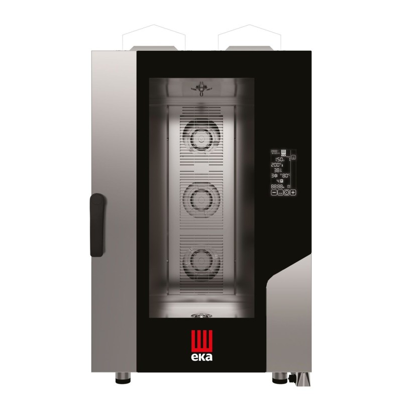 Konvekcinė garų krosnelė „Millennial Black Mask Gastro”, 11 × GN 1/1 – su elektroniniu valdymu, dujinė, Tecnoeka, 230V/700W, ...