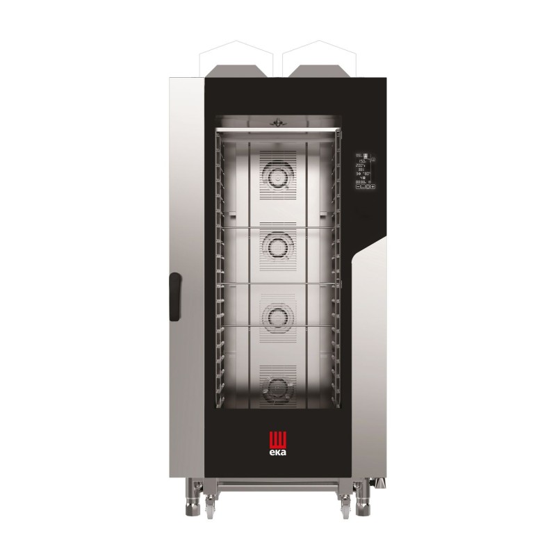 Konvekcinė garų krosnelė „Millennial Black Mask Gastro”, 20 × GN 1/1 – su elektroniniu valdymu, dujinė, Tecnoeka, 230V/1450W,...