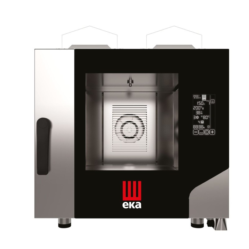 Konvekcinė garų krosnelė „Millennial Black Mask Gastro“, 5 × GN 1/1 – su elektroniniu valdymu, dujinė, Tecnoeka, 230V/300W, 9...