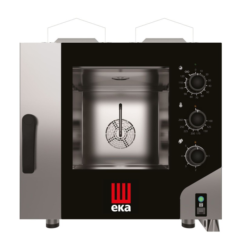 Konvekcinė garų krosnelė „Millennial Smart Gastro“, 5 x GN 1/1 – su elektromechaniniu valdymu, dujinė, Tecnoeka, 230V/300W, 9...