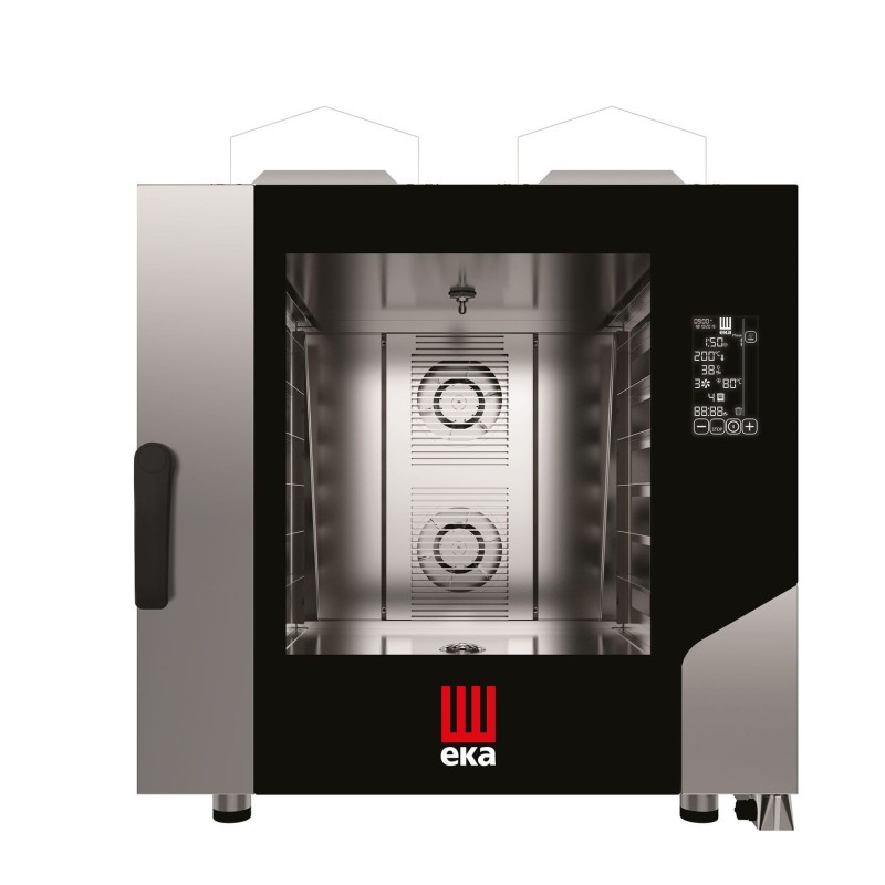 Konvekcinė garų krosnelė „Millennial Black Mask Bakery“, 6 × 600 × 400 mm – su elektroniniu valdymu, dujinė, Tecnoeka, 230V/5...