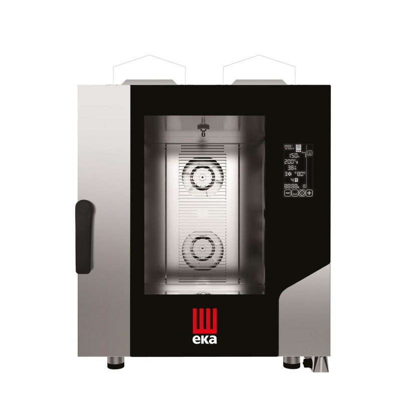 Konvekcinė garų krosnelė „Millennial Black Mask Gastro“, 7 × GN 1/1 – su elektroniniu valdymu, dujinė, Tecnoeka, 230V/500W, 1...