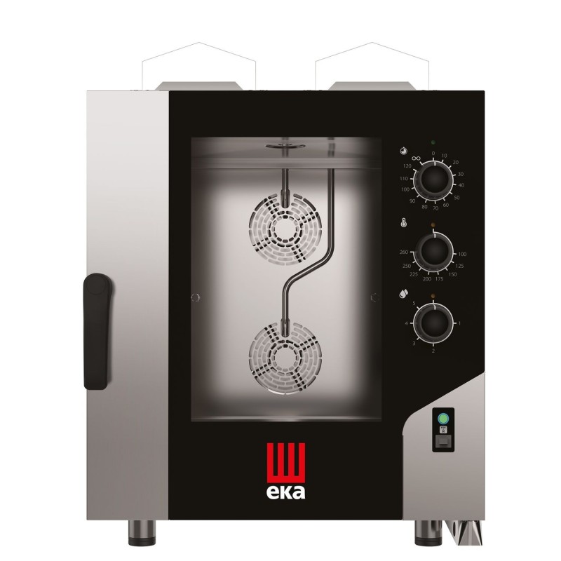 Konvekcinė garų krosnelė „Millennial Smart Gastro“, 7 × GN 1/1 – su elektromechaniniu valdymu, dujinė, Tecnoeka, 230V/500W, 1...